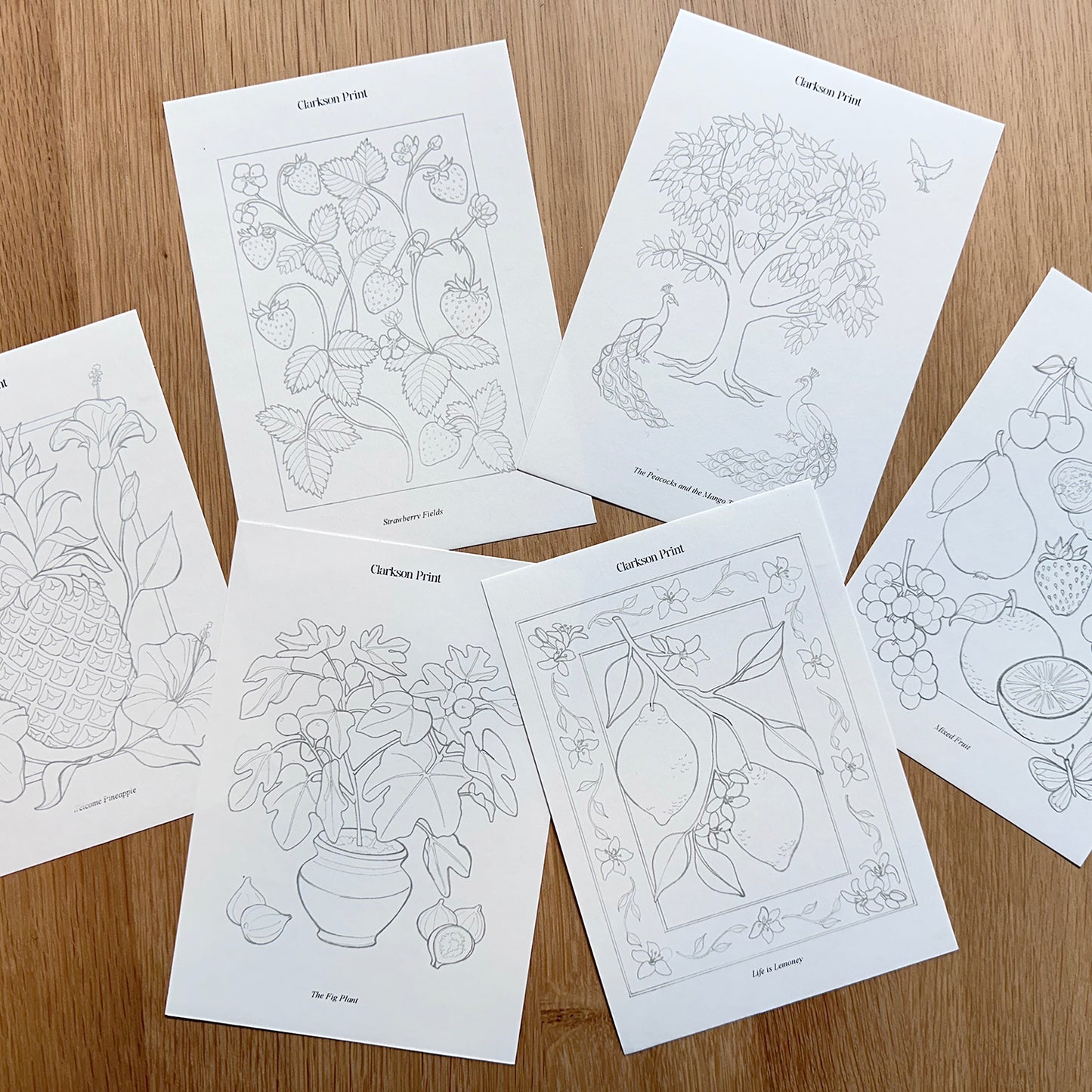 Fruity Tutti - 6 Colouring Pages